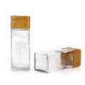 Small 100ml Empty Square salt and pepper Spice Glass Bottle Containers with Lids